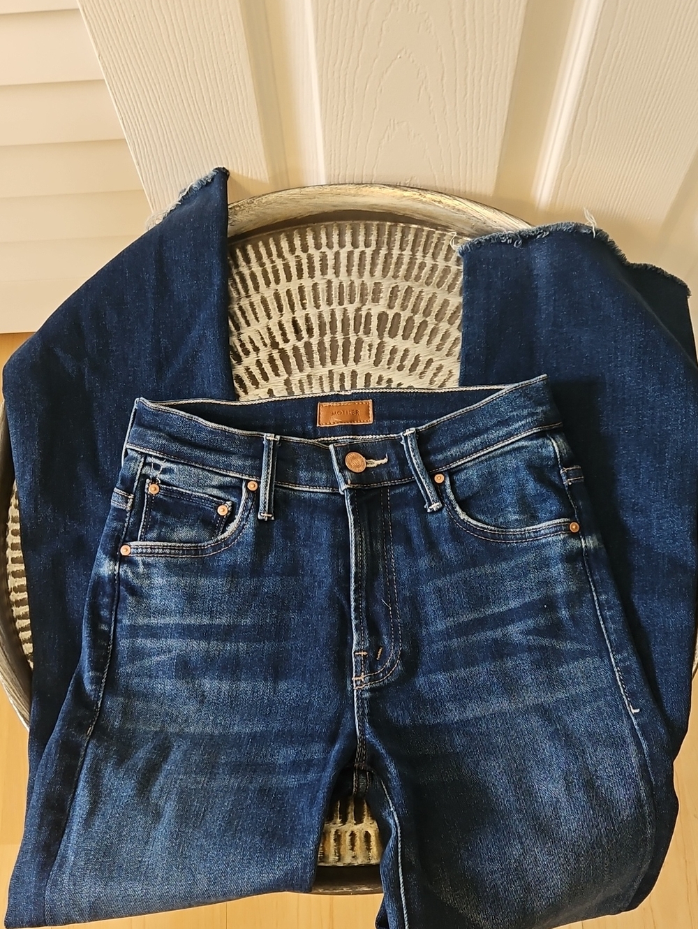 MOTHER High-Rise Dark Blue Denim Jeans